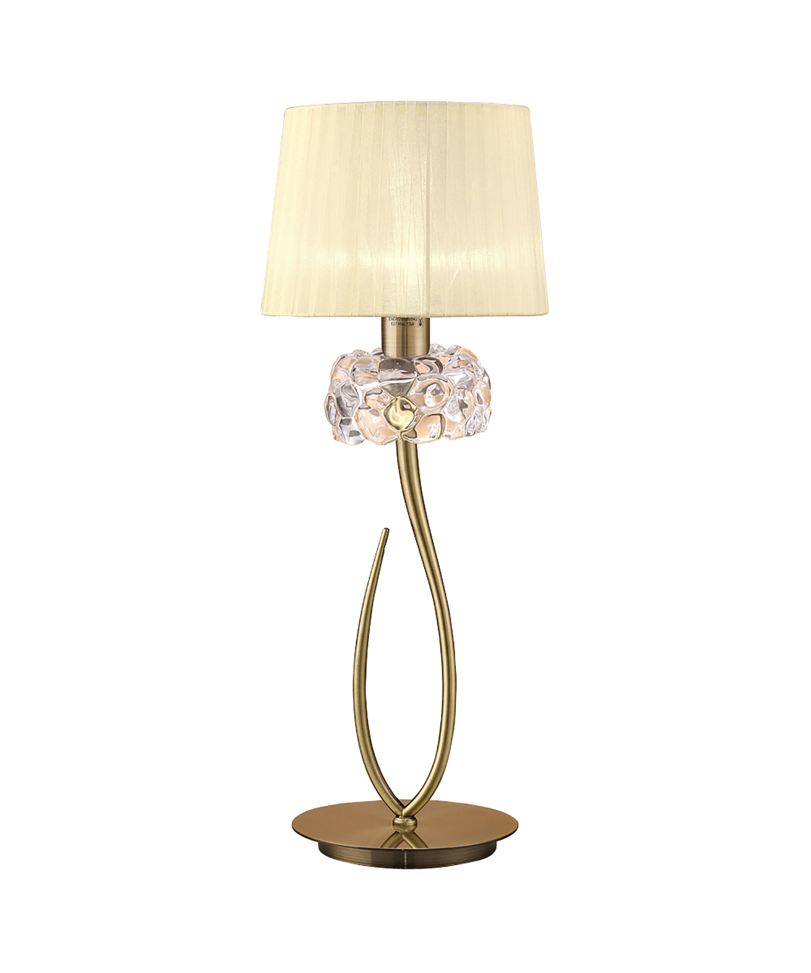 Loewe Antique Brass-Cream Table Lamps Mantra Shaded Table Lamps